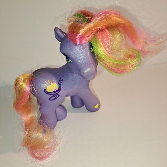 MY LITTLE PONY MLP G3 2002 RAINBOW SWIRL SPARKLE GLITTER RARE HTF VINTAGE - Picture 1 of 3